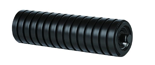 Black roller fully fitted with rubber rings