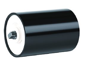 Black roller with a white end cap